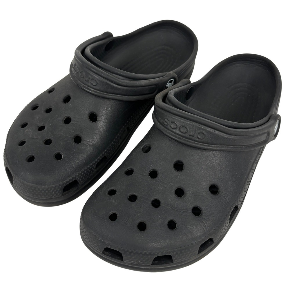 Crocs Classic Clog‎ Black Slip On Water Shoes Mens 9 Womens 11